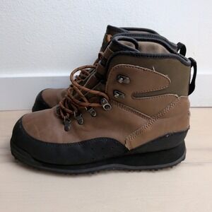 Orvis River Guard Wading Boots Mens 9 Brown Studded Vibram Sole Fly Fishing